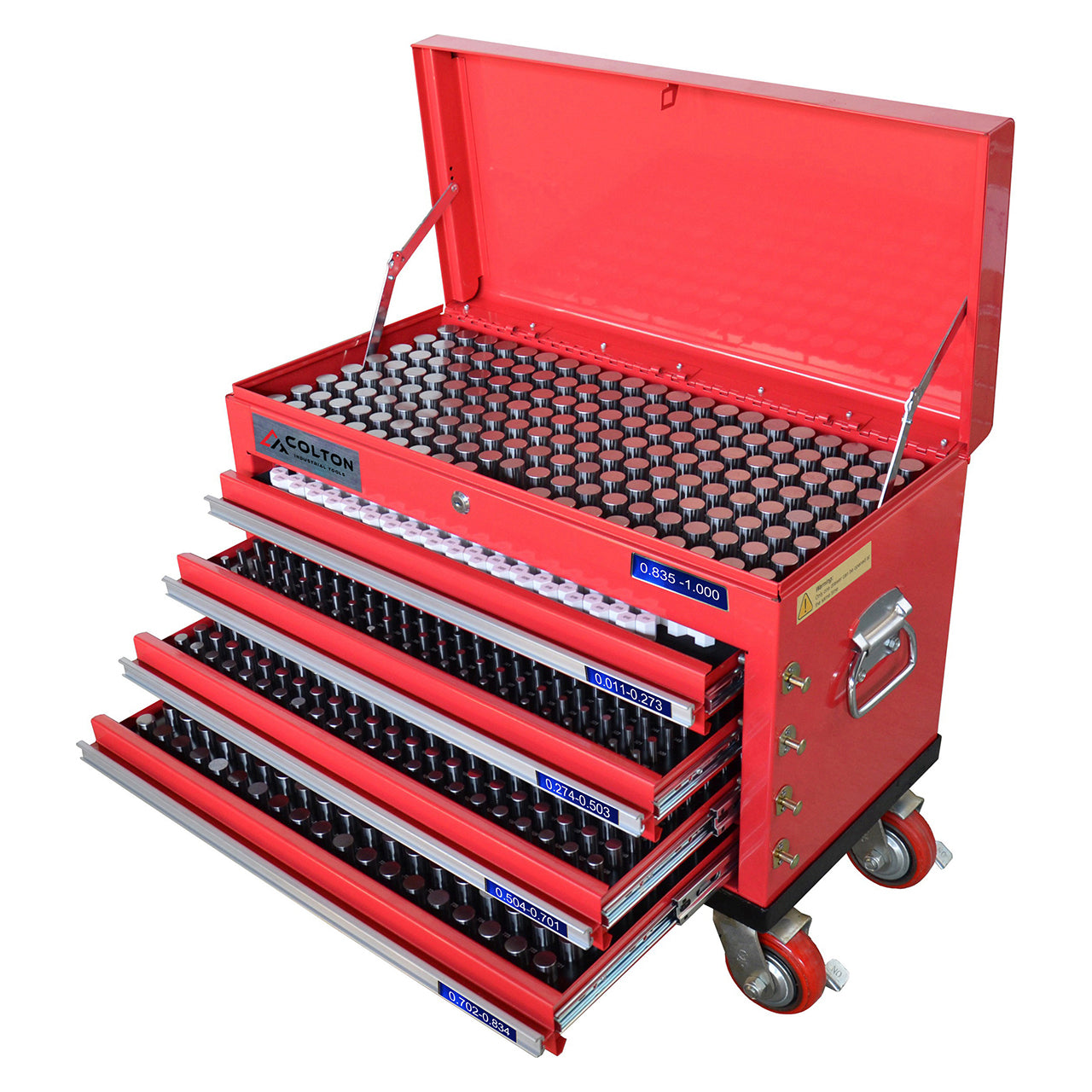 Colton Industrial Tools 46000 | Complete Pin Gage Library with M0 to M7 Sets .011-1.000 Minus .0002" Accuracy with Handles and Metal Case