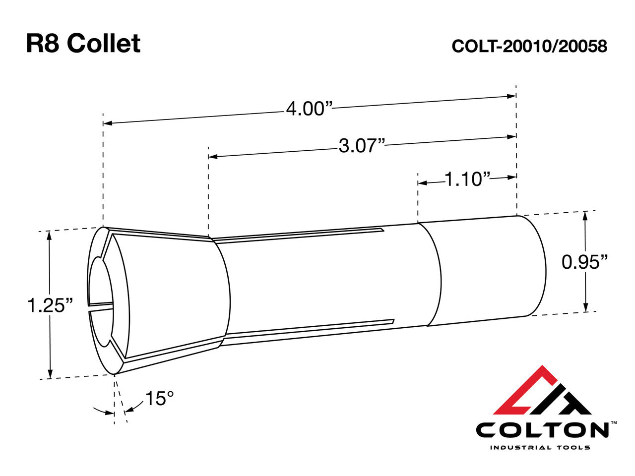 Colton Industrial Tools 20131 | 32 Piece Ultra Precision Complete R8 Round Collet Set, 1/32" - 1" x 1/32" Increments, 0.0005" Accuracy