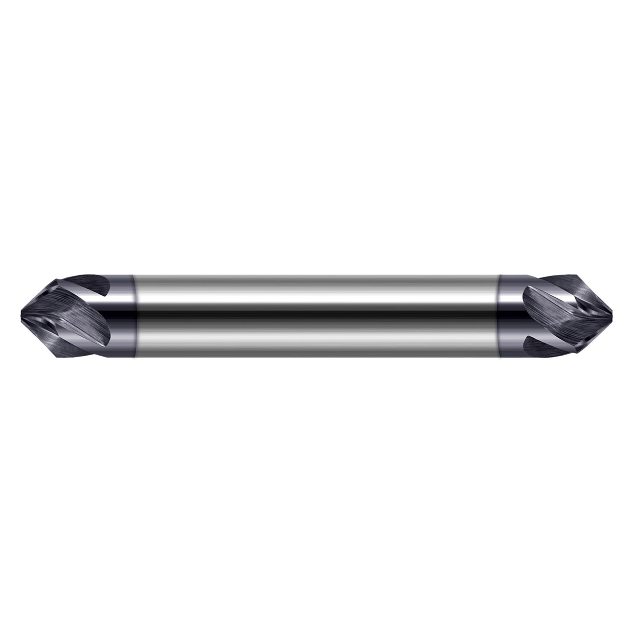 Harvey Tool 722124 | 3/8" Shank x 2-1/2" OAL 5 Flute Uncoated Double Ended Chamfer Cutter
