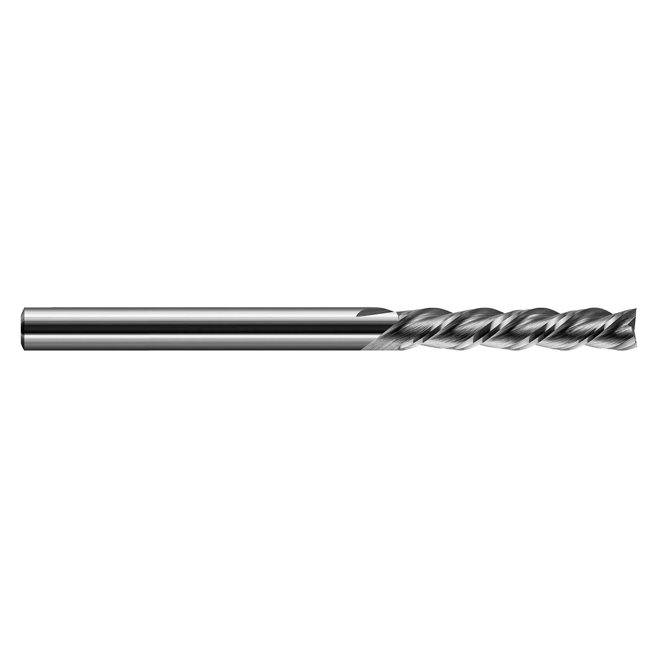 Harvey Tool 722608 | 1/8" Diameter x 1/8" Shank x 1" LOC x 2" OAL 3 Flute Uncoated Square End Mill