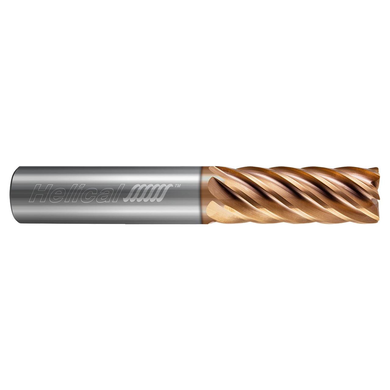 Helical Solutions 88700 | HEV-7 1.0000" Diameter x 1.0000" Shank x 7.0000" OAL x 0.0300" Radius 7 Flute Tplus Coated Corner Radius End Mill
