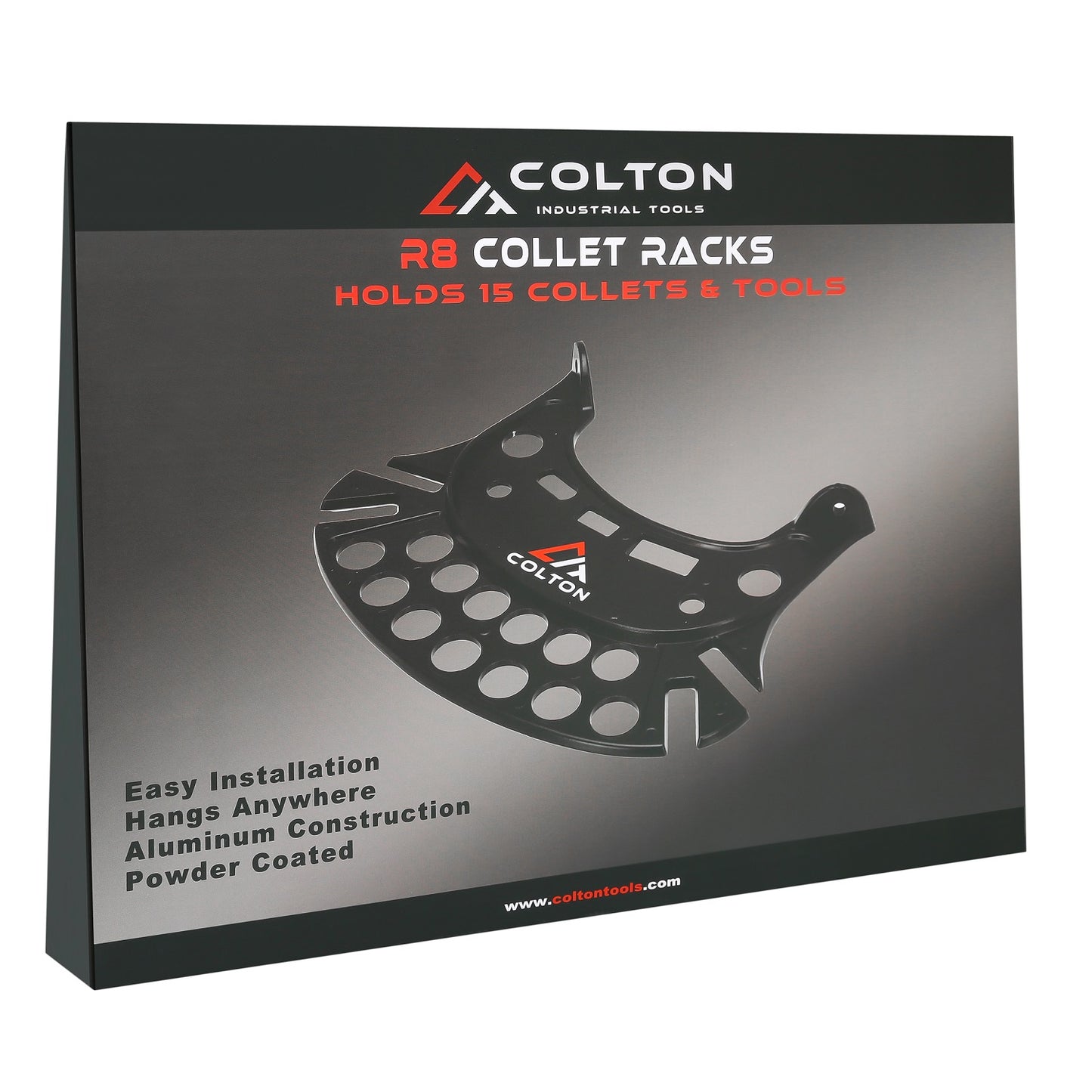 Colton Industrial 20122 | R8 Collet Rack & Tool Tray With 15 Slots for Bridgeport High Precision