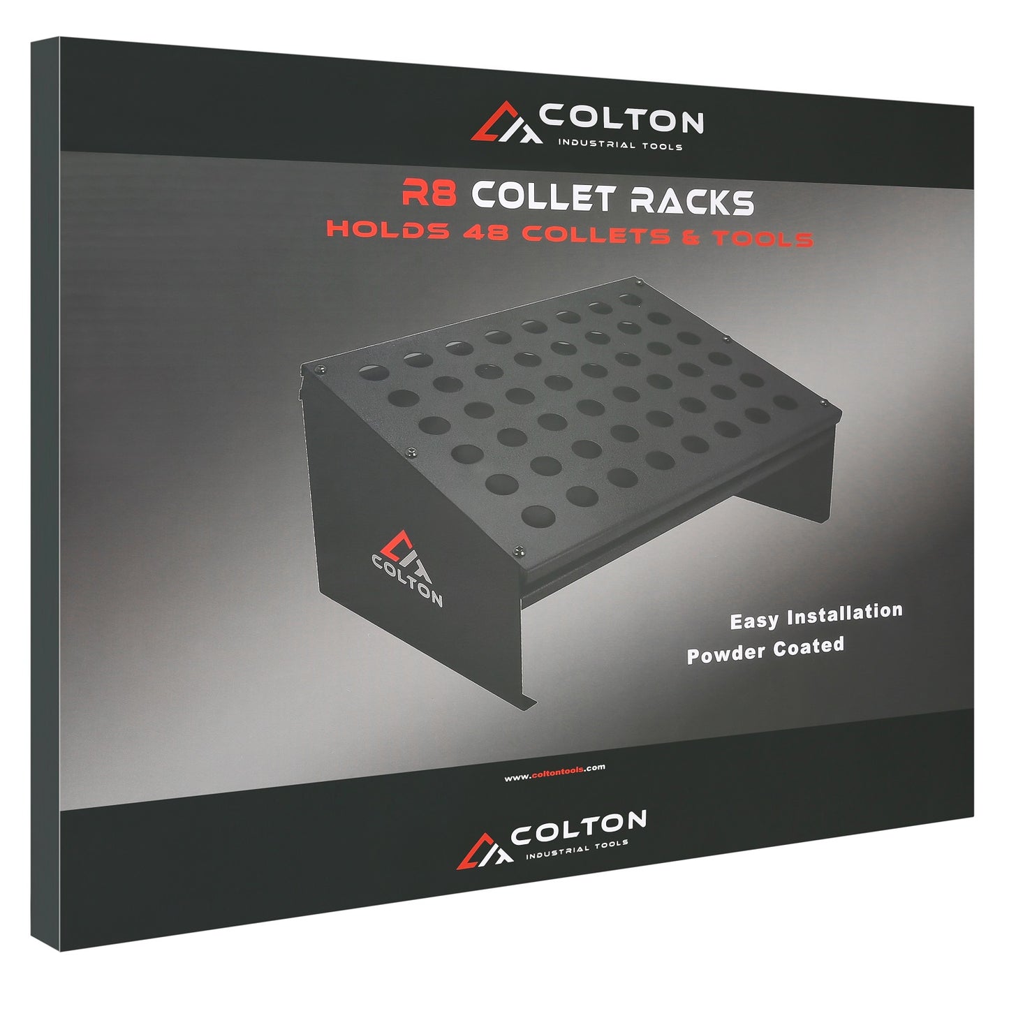 Colton Industrial 20123 | R8 Collet Rack With 48 Slots for Bridgeport High Precision