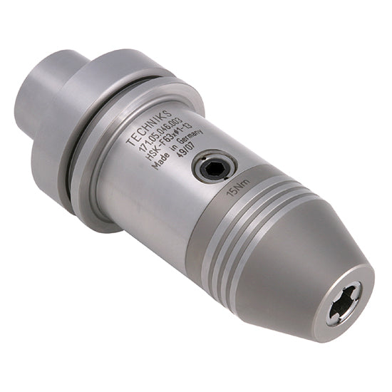 Techniks 93.05.046.003 | HSK63A Taper x 1/2" Maximum Capacity x 48.01mm Diameter x 123.50mm Projection Length Drill Chuck