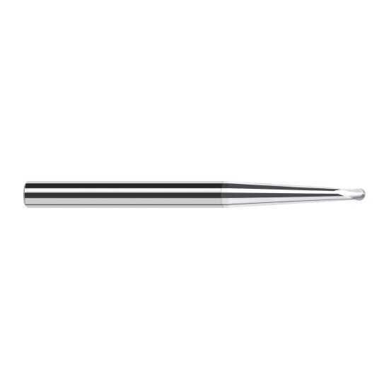 Harvey Tool 996692-C8 | 1/4" Diameter x 3/8" Shank x 0.2000" LOC x 2-1/2" OAL 2FL TiB2 Coated Carbide Ball End Mill