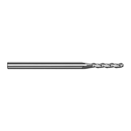Harvey Tool 850093 | 3/32" Diameter x 1/8" Shank x 1/2" LOC x 2-1/2" OAL 3FL Uncoated Carbide Ball End Mill