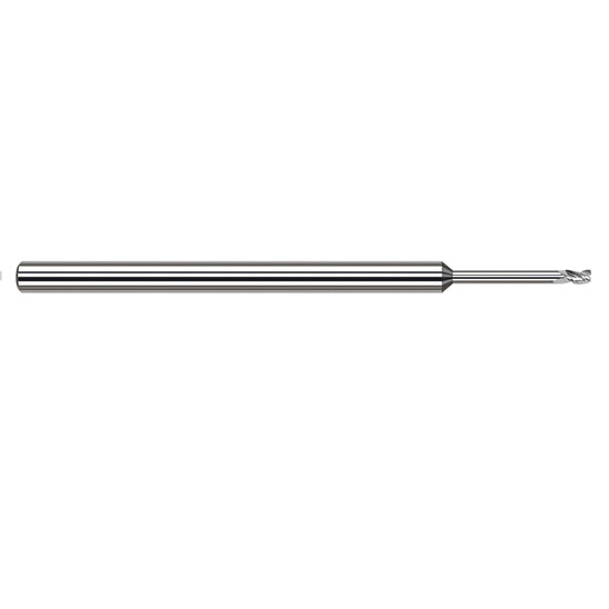 Harvey Tool 861031-C8 | 1/32" Diameter x 1/8" Shank x 3/64" LOC x 2-1/2" OAL 0.0030" Radius 3FL TiB2 Coated Carbide Corner Radius & Corner Chamfer End Mill for Aluminum Alloys