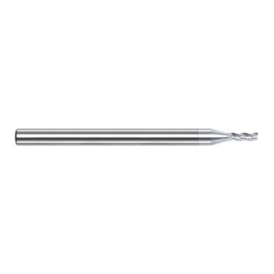 Harvey Tool 900451-C8 | 2.500mm Diameter x 4.000mm Shank x 7.500mm LOC x 50.000mm OAL 3FL TiB2 Coated Carbide Single End Mill