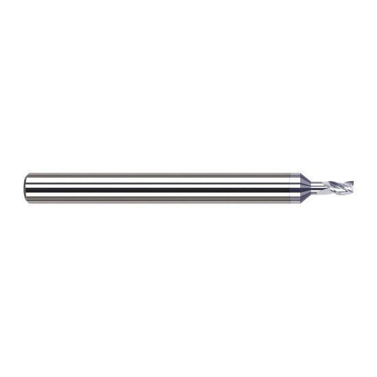 Harvey Tool 924562-C8 | 1/16" Diameter x 1/8" Shank x 3/32" LOC x 1-1/2" OAL 3FL TiB2 Coated Carbide Single End Mill