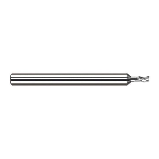 Harvey Tool 924593 | 3/32" Diameter x 1/8" Shank x 9/64" LOC x 1-1/2" OAL 3FL Uncoated Carbide Single End Mill