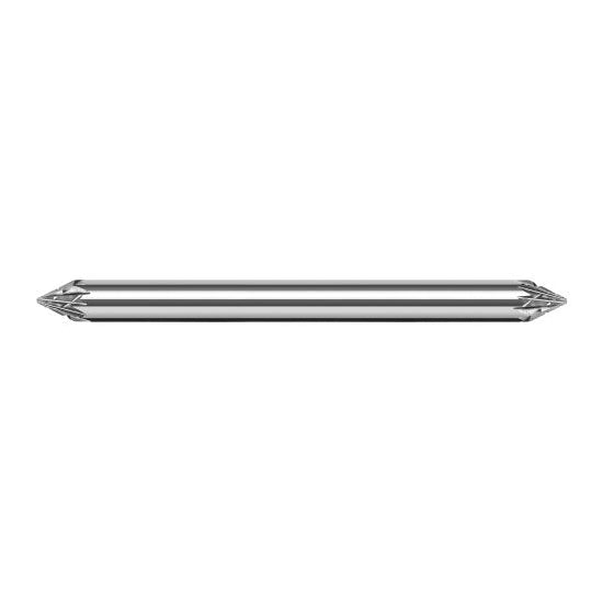 Harvey Tool 867545 | 45 Degree Angle per Side 0.1200" LOC x 0.2500" Shank Uncoated Solid Carbide Deburring Chamfer Mill