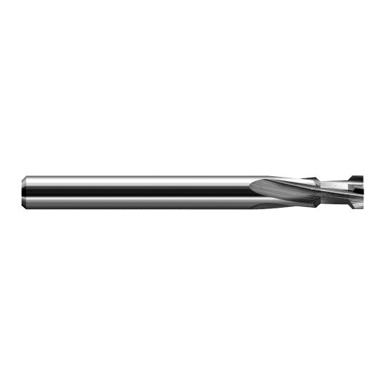 Harvey Tool 955208 | 0.0910" Minor Diameter Length x 0.1010" Maximum Diameter Length x 0.1250" Shank 0.1080" Nominal Plate Thickness Uncoated Solid Carbide Plate Chamfer Cutter