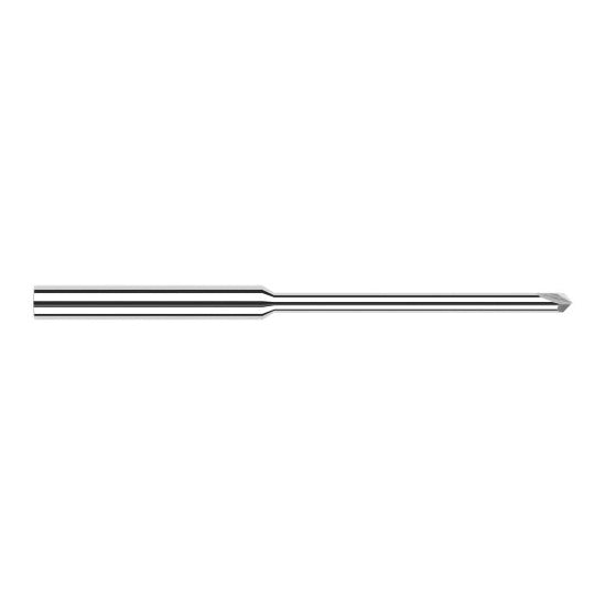 Harvey Tool 913345 | 1/8" Diameter x 1/8" Shank 90 Degree Included Angle 0.9500" Overall Reach 2FL Uncoated Solid Carbide Chamfer Mill