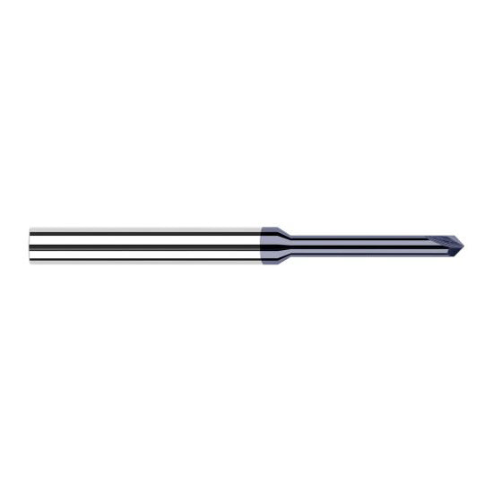 Harvey Tool 855445-C3 | 1/8" Diameter x 1/8" Shank 90 Degree Included Angle 0.2180" Overall Reach 2FL AlTiN Coated Solid Carbide Chamfer Mill