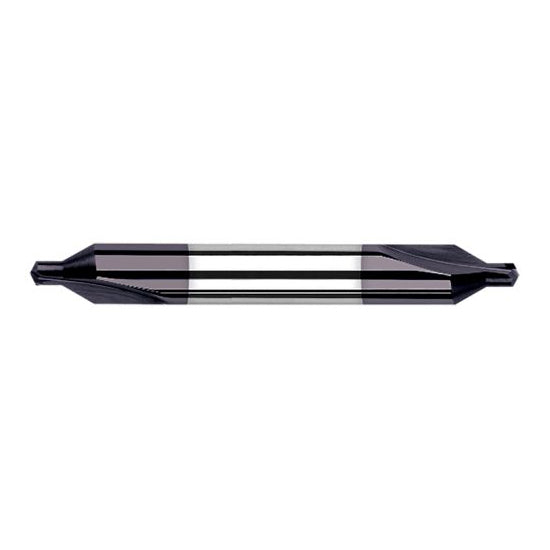 Harvey Tool 17940-C3 | #2 90 Degree Incuded Angle x 3/16" Body Diameter x 2" OAL Double End AlTiN Coated Carbide Combination Drill & Countersink