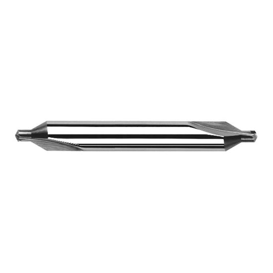 Harvey Tool 11070 | #5 60 Degree Incuded Angle x 7/16" Body Diameter x 2-3/4" OAL Double End Uncoated Carbide Combination Drill & Countersink