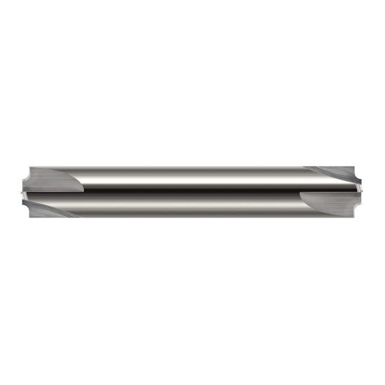 Harvey Tool 67625 | 1/8" Diameter x 1/8" Shank x 1-1/2" OAL 0.0580" Tip Diameter 4FL Uncoated Solid Carbide Double End Corner Rounding End Mill