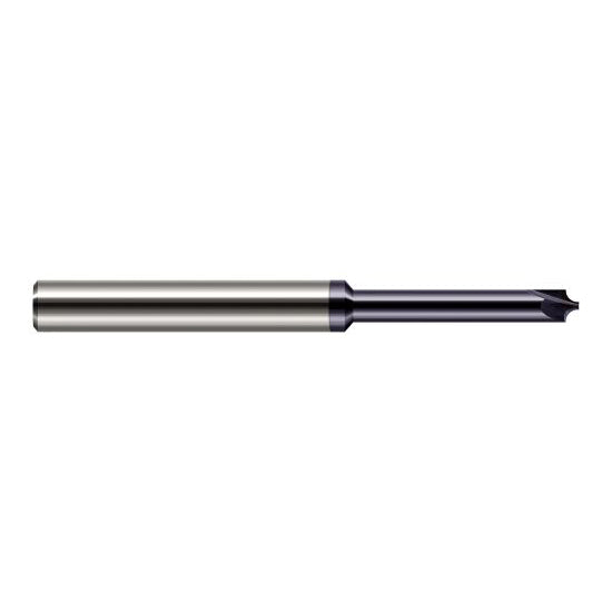 Harvey Tool 55705-C3 | 1/8" Diameter x 1/8" Shank x 1-1/2" OAL 0.0200" Tip Diameter 2FL AlTiN Coated Solid Carbide Single End Corner Rounding End Mill