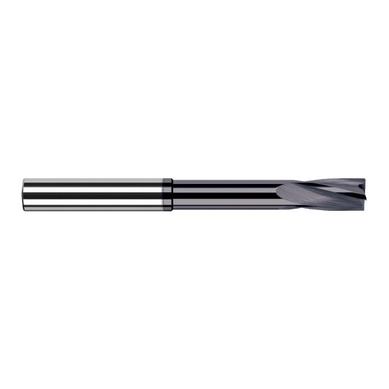 Harvey Tool 2554M-C3 | 4mm Diameter x 5/8" LOC x 5/8" Shank x 3" OAL 4FL AlTiN Coated Carbide Flat Bottom Counterbores