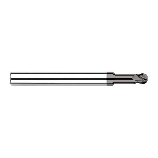 Harvey Tool 64024 | 3/8" Diameter x 3/8" Shank x 0.5700" LOC x 2-1/2" OAL 4FL CVD Diamond Coated Carbide Ball End Mill