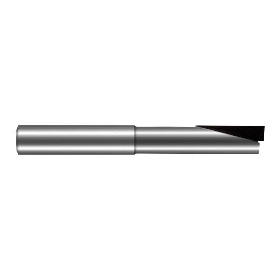 Harvey Tool 1213M | 0.1180" Diameter x 1/8" Shank x 1/4" LOC x 1-1/2" OAL 1FL PCD Coated Carbide Single End Mill for Diamond Tooling