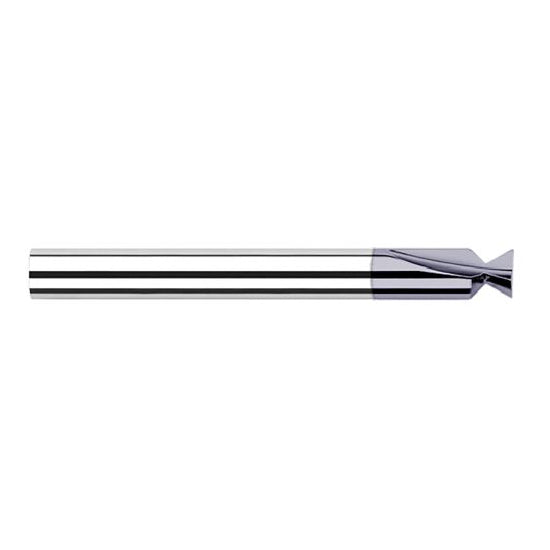 Harvey Tool 27008-C3 | 1/8" Diameter 10 Degree Included Angle AlTiN Coated Solid Carbide Dovetail Cutter