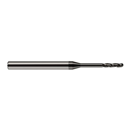 Harvey Tool 10231 | 1/32" Diameter x 0.1550" LOC x 1/8" Shank x 2-1/2" OAL Amorphous Diamond Coated Carbide Miniature Ball Deburring End Mill