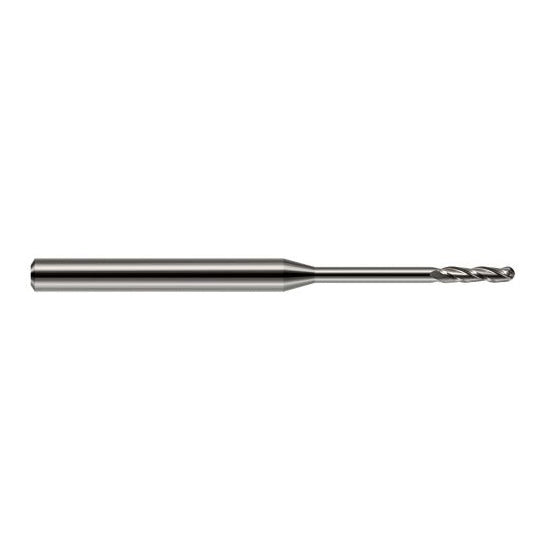 Harvey Tool 14808 | 1/8" Diameter x 1.0000" LOC x 1/8" Shank x 2-1/2" OAL Uncoated Carbide Miniature Ball Deburring End Mill