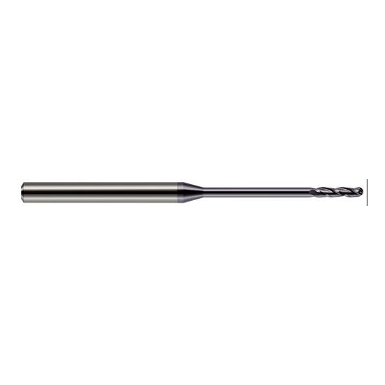 Harvey Tool 13880-C3 | Diameter x 0.7500" LOC x 1/8" Shank x 2-1/2" OAL AlTiN Coated Carbide Miniature Ball Deburring End Mill
