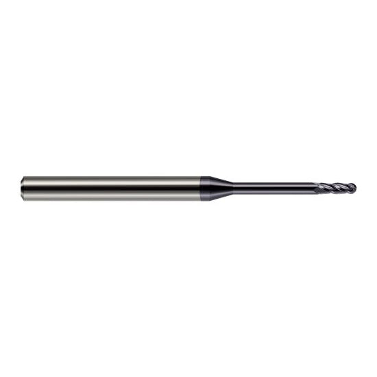 Harvey Tool 851047-C3 | 3/64" Diameter x 0.1410" LOC x 1/8" Shank x 1-1/2" OAL AlTiN Coated Carbide Miniature Ball Deburring End Mill
