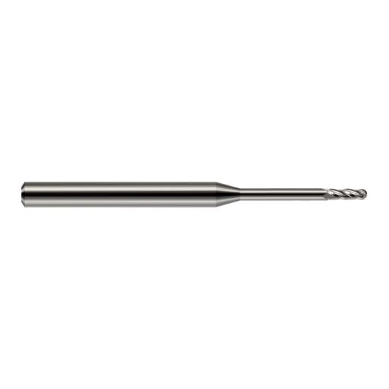 Harvey Tool 851020 | 0.0200" Diameter x 0.0600" LOC x 1/8" Shank x 1-1/2" OAL Uncoated Carbide Miniature Ball Deburring End Mill