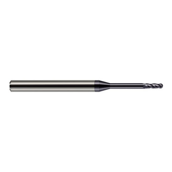 Harvey Tool 76830-C3 | 0.0300" Diameter x 0.0900" LOC x 1/8" Shank x 1-1/2" OAL AlTiN Coated Carbide Miniature Ball Deburring End Mill