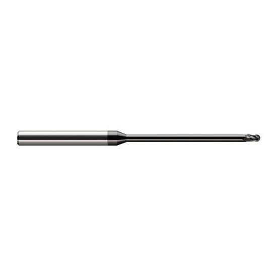 Harvey Tool 970731-C4 | 1/32" Diameter x 0.0470" LOC x 1/8" Shank x 2-1/2" OAL Amorphous Diamond Coated Carbide Miniature Ball Deburring End Mill