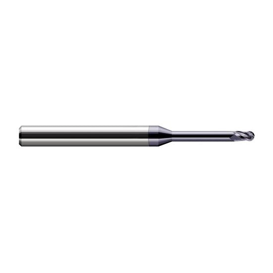 Harvey Tool 34219-C3 | 0.0190" Diameter x 0.0290" LOC x 1/8" Shank x 2-1/2" OAL AlTiN Coated Carbide Miniature Ball Deburring End Mill