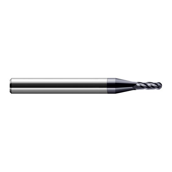 Harvey Tool 836014-C3 | 7/32" Diameter x 0.6250" LOC x 1/4" Shank x 2-1/2" OAL AlTiN Coated Carbide Miniature Ball Deburring End Mill