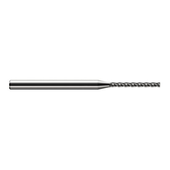 Harvey Tool 870593 | 3/32" Diameter x 1/8" Shank x LOC x 2-1/2" OAL 0.0050" Radius Uncoated Carbide Corner Radius End Mill