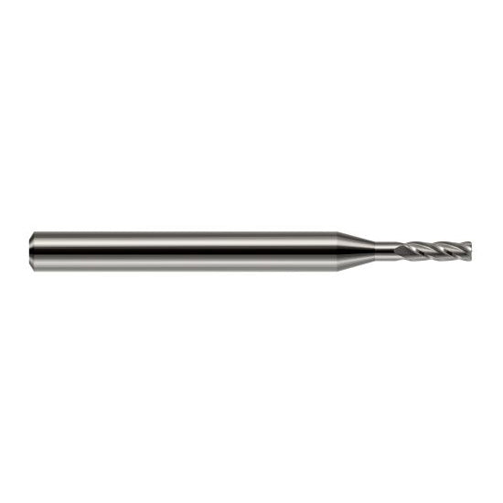 Harvey Tool 876031 | 1/32" Diameter x 1/8" Shank x 3/32" LOC x 1-1/2" OAL 0.0100" Radius Uncoated Carbide Corner Radius End Mill