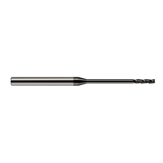 Harvey Tool 10065 | 0.0650" Diameter x 1/8" Shank x 1/2" LOC x 2-1/2" OAL 3FL Amorphous Diamond Coated Carbide Square End Mill