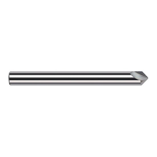 Harvey Tool 854445 | 90 Degree Point Angle 1/8" Shank x 0.0580" LOC x 1-1/2" OAL Uncoated Solid Carbide Radius Point Engraving Cutter
