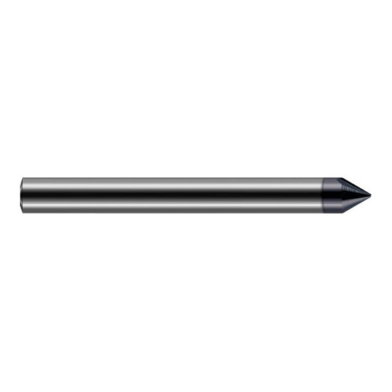 Harvey Tool 865308-C6 | 1/8" Diameter x 1/8" Shank x 0.0330" LOC x 1-1/2" OAL AlTiN Nano Coated 2FL Solid Carbide Tipped Off Engraving Cutter for Hardened Steel
