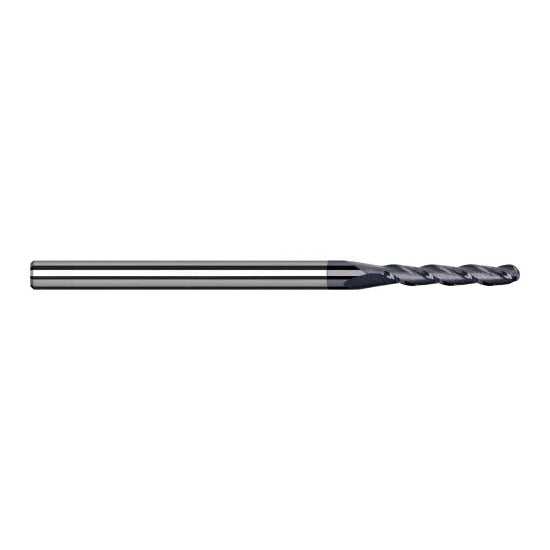 Harvey Tool 930693-C6 | 3/32" Diameter x 1/8" Shank x 1/2" LOC x 2-1/2" OAL 3FL AlTiN Nano Coated Carbide Ball End Mill