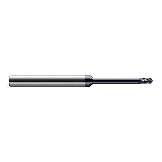 Harvey Tool 887262-C6 | 1/16" Diameter x 1/8" Shank x 3/32" LOC x 2-1/2" OAL 4FL AlTiN Nano Coated Carbide Ball End Mill