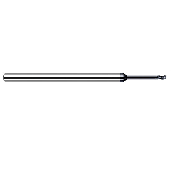 Harvey Tool 947708-C6 | 1/8" Diameter x 1/8" Shank x 3/16" LOC x 1-1/2" OAL 1/64" Radius AlTiN Nano Coated Carbide Corner Radius & Corner Chamfer End Mil