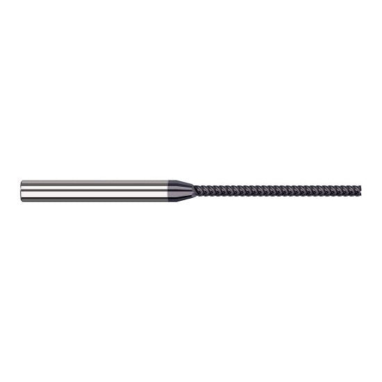 Harvey Tool 68778-C6 | 5/64" Diameter x 1/8" Shank x 1-3/16" LOC x 2-1/2" OAL 7FL AlTiN Nano Coated Carbide Single End Mill for Exotic Alloys