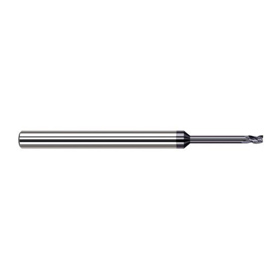 Harvey Tool 978230-C6 | 0.0300" Diameter x 1/8" Shank x 0.0450" LOC x 2-1/2" OAL 3FL AlTiN Nano Coated Carbide Single End Mill for Exotic Alloys