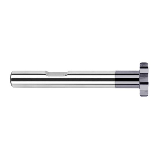 Harvey Tool 910060-C3 | 1" Diameter x 3/16" Width x 1/2" Shank 0.0300" Corner Radus AlTiN Coated Solid Carbide Straight Tooth Keyseat Cutter