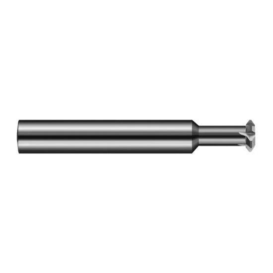 Harvey Tool 859232 | 1/2" Diameter x 1/2" Shank x 0.2075" Cutter Width x 3" OAL 90 Degree Included Angle Uncoated Solid Carbide Picatinny Attachment Cutter