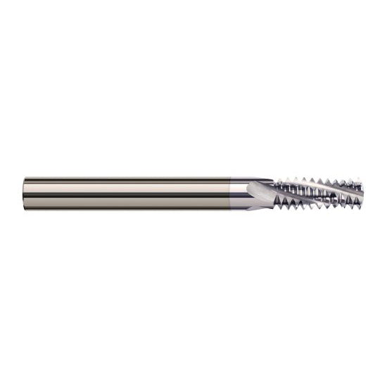 Harvey Tool 70010-C8 | 2-56 Thread 0.0650" Cutting Diameter 3FL TiB2 Coated Carbide Helical Flute Thread Mill
