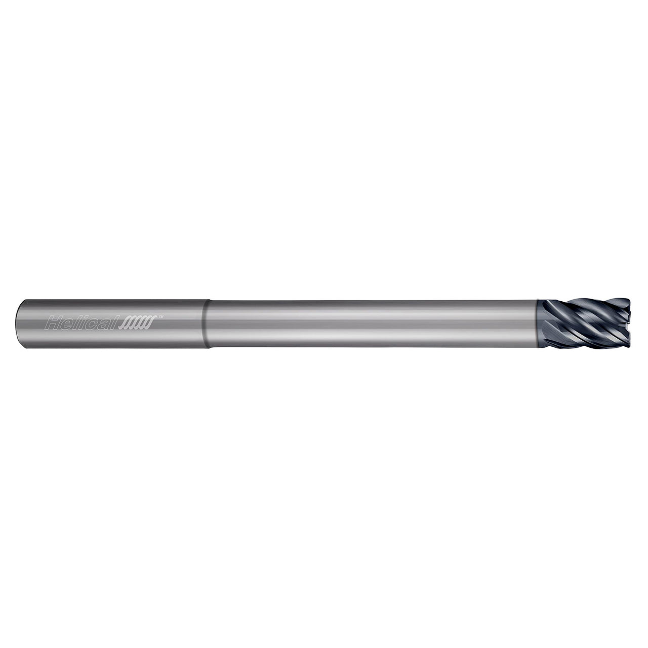 Helical Solutions 51302 | HEV-RN-5 0.6250" Diameter x 0.6250" Shank x 4.0000" OAL x 0.0600" Radius 5 Flute Aplus Coated Corner Radius End Mill