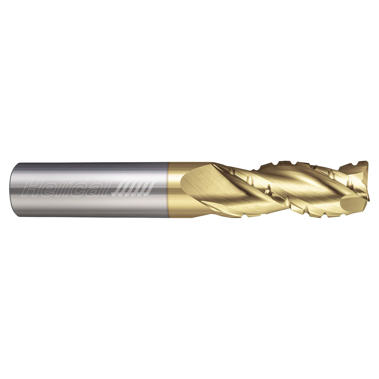 Helical Solutions 87794 | H35ALV-C-3 0.5000" Diameter x 0.5000" Shank x 2.5000" OAL x 0.0100" Radius 3 Flute Dplus Coated Corner Radius End Mill